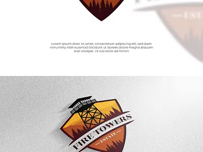 Fire Towers Estate firetower forest graphic design illustration logo mountain pine tower tree vintage