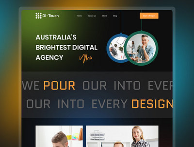 Digital Agency Landing Page Design agency dark theme design digital agency homepage landingpage new design template trendy design ui ui ux website