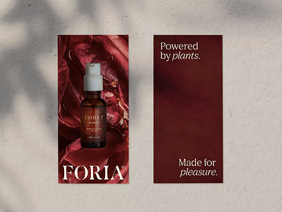 Foria Brand Posters botanicals branding care floral flowers identity layout logotype minimal moody organic plant poster design posters print products self care texture type visual identity