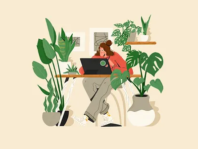 Plants art character characters design dribbble illustration illustrator plants procreate