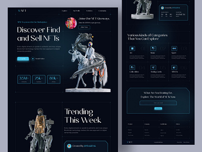 NFT Marketplace website Design 3d app design branding illustration landing page logo mobile nft nft marketplace nft website product design shakilworlds typography ui web design