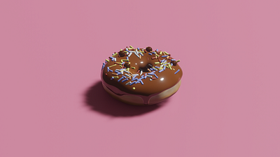 Donut 3d blender design donut render