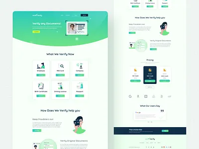 We Verify Landing Page clean daily web design documents home page landing page minimal saas web design security ui uiuxdesign ux verification verify web web design website