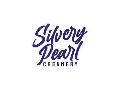 Silvery Pearl Creamery Logo branding graphic design logo