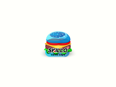 SKILLO Burger Blue Ocean series valve caps 3d animation branding collection des design graphic design illustration logo motion graphics ui ux vector