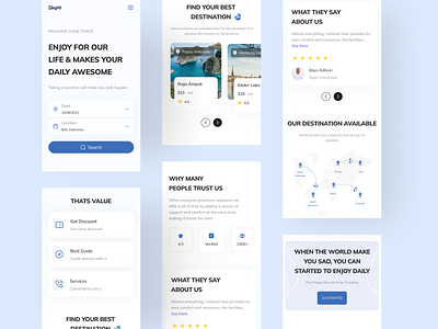 Skyia Landing Page - Responsive Version clean mobile app mobile design responsive app responsive landing page ui ui design uiux ux design
