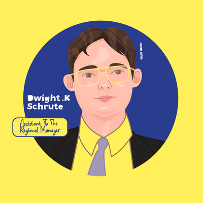 Cartoon Character Design cartoon character cartoon drawing cartoon illustration cartoon portrait dwight the office vector