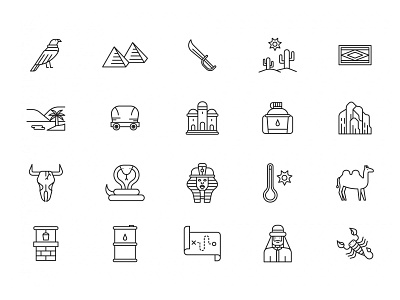 Desert Line Icons desert desert icon desert vector download free download free icon free vector freebie graphicpear icon set icons download vector icon