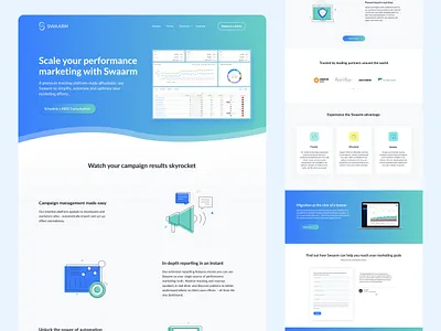 Marketing campaign tracking platform website design design expert website designer icon illustration landing page landing page design marketing website ui ui design uiux design ux ux design website website design website designer