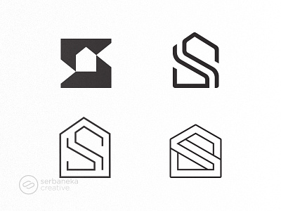 S Homes Logo explorations company design furniture home homes hotel house logo logo inspirations mark monogram realestate serbaneka creative