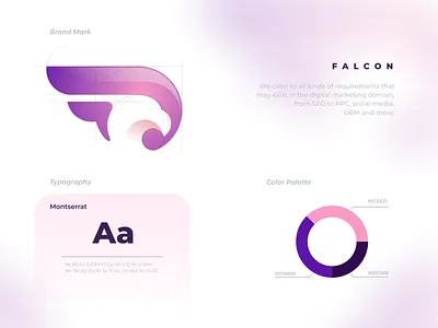 Falcon Logo concept brand branding design graphic illustration logo typography ui ux vector
