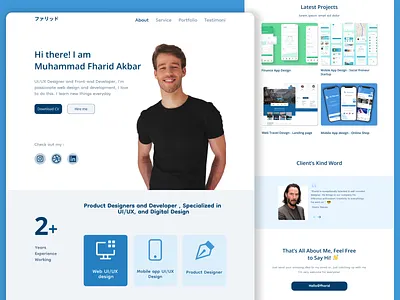 Portfolio Web Design design landing page portfolio web ui ux web