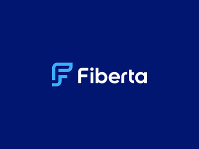 Fiberta branding computer digital electronics f f i b e r t a f logo fiber hi tech identity it line logo mark modern office tech technology telecommunication