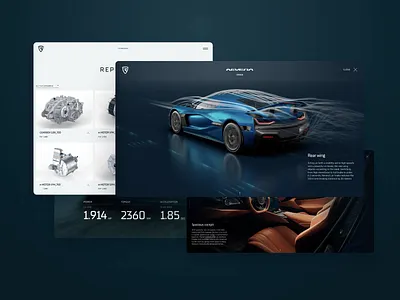 Rimac Automobili Website bornfightstudio design digitaldesign interface rimacautomobili ui ux uxui webdesign website