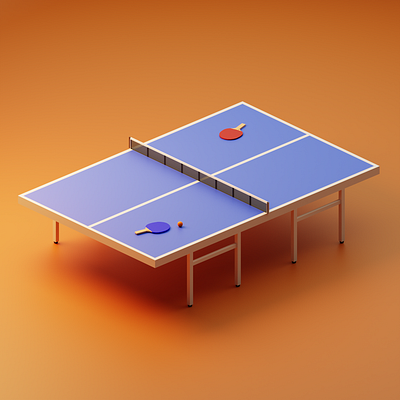 Ping Pong 3d illustration