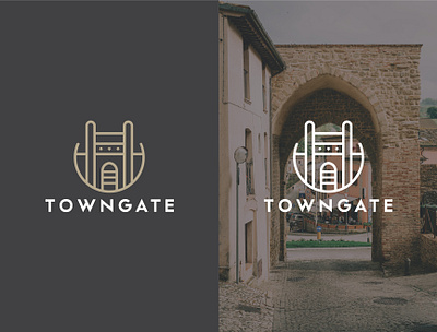 TOWN GATE app icon brand identity branding city graphic design iconic logo line logo logo design minim minimal logo town towngate