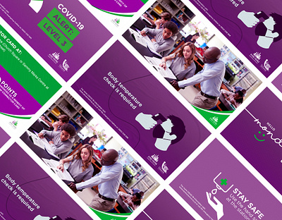 Social Media Design green layout purple social media social media design