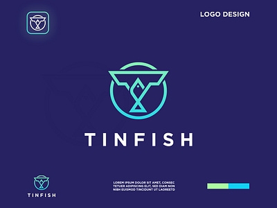 TINFISH black and white logo branding colorful logo creative designer design fish logo design flat logo flat logo design graphic design illustration logo logo design logo maker minimalist logo modern logo restrurent logo design simple logo t letter logo desing unique logo vector