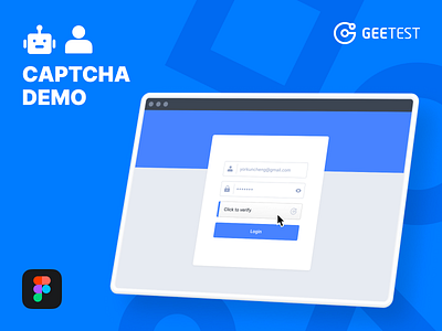 CAPTCHA Demo By Figma Interactive Animation animation button captcha demo design geetest input login puzzle slide ui verify