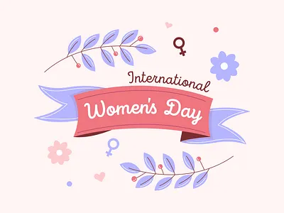 Women's Day 👧 💜 artwork female girl girl power illustration illustration art vector women womens day