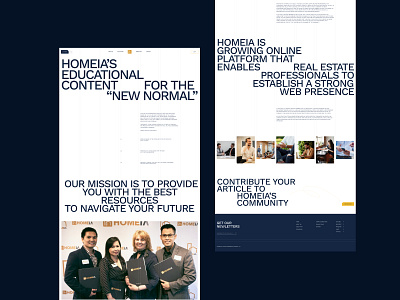 HOMEiA About Page branding clean website design concept design ui userinterface ux website