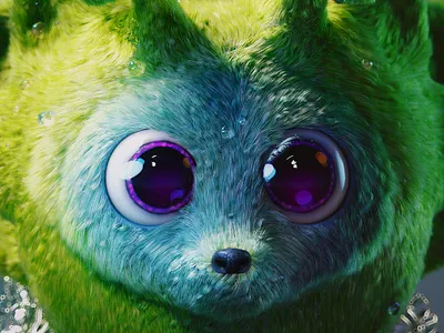 KOOLa with fur #2 3d character illustration monster yumekon