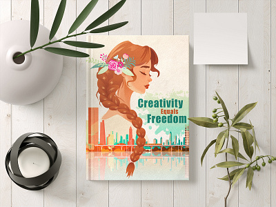 Book📖 Cover book bookcover character cover cover design editorial female illustration introspection mockup self publishing writing