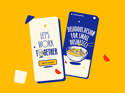 Mobile Screens | agency contact header illustration landing page mobile design responsive design startup the puzzlers vector web design website