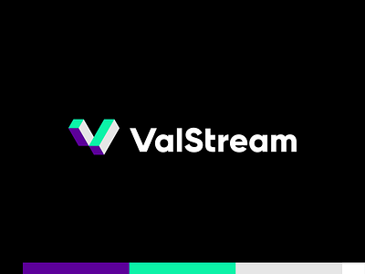 ValStream logo design for ai procurement analytics SaaS platform ai artificial intelligence analytics aviation tech daas data development efficiency letter mark monogram logo logo design modern modules performance platform procurement saas software tools stream technology v