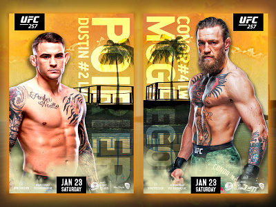 UFC fighters cards / Poirier X McGregor combat sport czech republic design fan art graphic design mcgregor mma photoshop poirier poster poster design ufc ufc poster ufc257