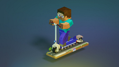 Minecraft eScooter 3d 3d art blender graphic design minecraft motion graphics