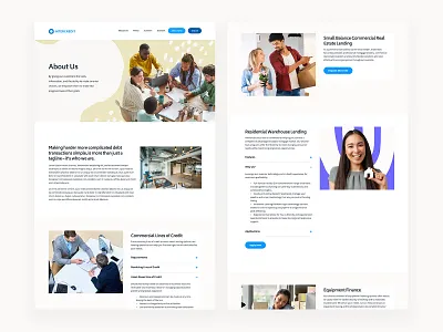 Intercredit Securities About Page banking credit design illustration lending loans ui ux website