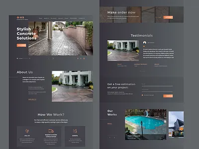 Stylish Concrete Solutions adobexd branding design figma flat illustration logo photoshop site ui ux web design