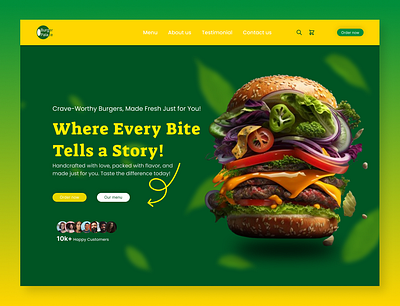 Burger Palace - Hero Section UI hero section ui ux web designer