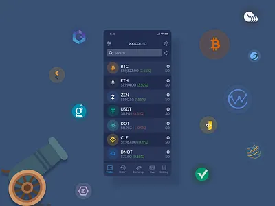 Digital Wallet App app bitcoin branding creative currency darkmode design digital currency digital wallet etherium graphic design illustration loading it solutions logo modern money ready ui ux wallet