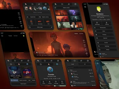Coub app concept android app applicaton arcane clip coub easy feed instagram ios media mobile tik tok tik tok ui ux video youtube
