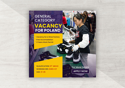 Job VACANCY - Social Media Post Design branding graphic design