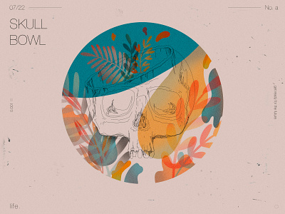 Skull Bowl 2d illustration abstract blog illustration flat illustration fuck war graphic design humanity life line lines logo love minimalist no war plants poster procreate skull stand with ukraine support ukraine