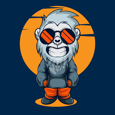 CUTE MONKEY URBAN STYLE art character cute design doodle illustration monkey vector