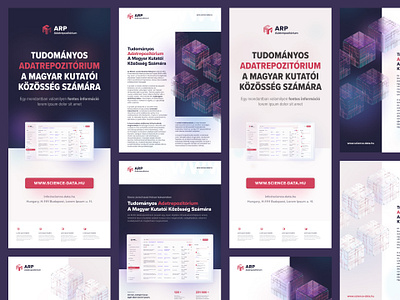 Rollup, flyer and poster for ARP Data Repository dark version data data repository flyer glassmorphism illustration light version poster pr pr material print printable repository rollup