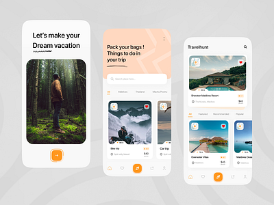 Travel App animationdesign app creative design graphic design minimal mobileapp travel travelapp trip ui uidesigners uigers uiux ux uxdesigners