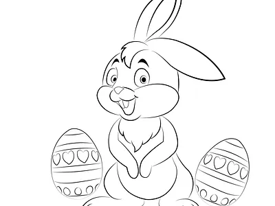 Happy Easter Kid Coloring Page Design animation branding coloring page design easter easter coloring page happy easter day illustration kdp kdp coloring page vector