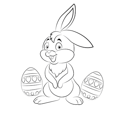 Happy Easter Kid Coloring Page Design animation branding coloring page design easter easter coloring page happy easter day illustration kdp kdp coloring page vector