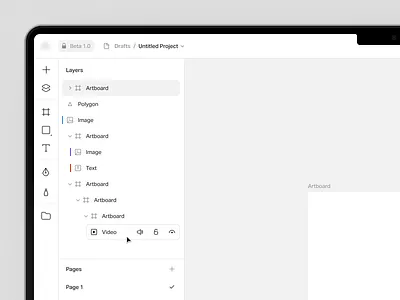Layer Panel ◆Dark ◇ Light Mode artboard dark dark mode design tool editor interface layer layer panel layers panel light light mode panel saas tool