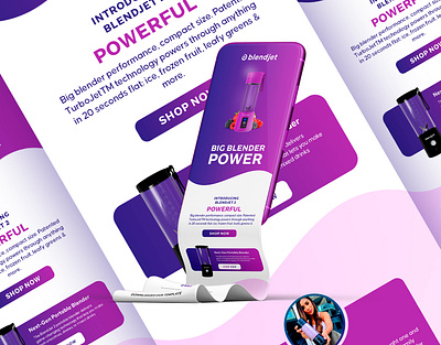 Blendjet Newsletter blender email design newsletter purple