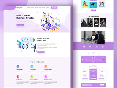 DIZGENCY-Agency Website Concept agency business corporate creative design designer digital agency graphic design illustration landing landing page design landingpage portfolio psd ui ux uxui vector web design website design