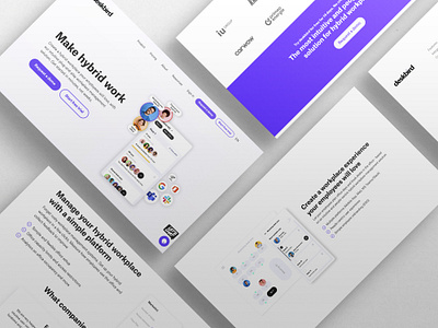 Deskbird Landing page design ui ux webdesign