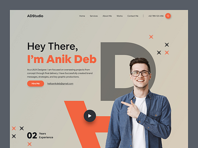 Portfolio Website Design agency anik deb clean ui design design system dribbble best shot illustration landing page nft personal portfolio portfolio landing page portfolio page portfolio site portfolio template portfolio website uiux web web design web desinger website