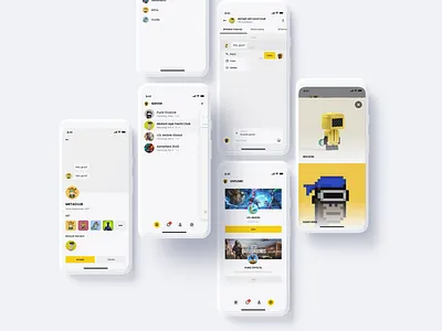 CyberChat App v2.0 | Web3 NFT Social App Design app bitcoin blockchain btc chat crypto design minimal minimalist nft social ui web3