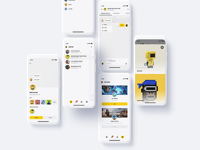 CyberChat App v2.0 | Web3 NFT Social App Design app bitcoin blockchain btc chat crypto design minimal minimalist nft social ui web3